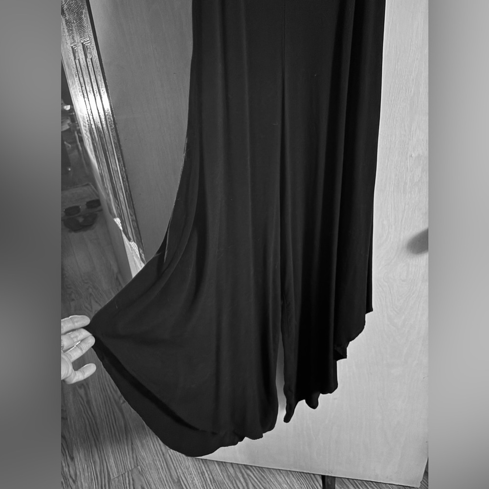 1. STATE BLACK JUMPSUIT * CLASSY * FLOWY * ASYMMETRICAL HEM * 100% RAYON - Picture 7 of 11
